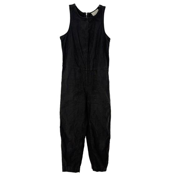 EVERLANE The Fatigue Barrel Jumpsuit Size 2 Black Crewneck Sleeveless EUC B39 - Picture 2 of 6